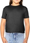 Girl's Oh So Soft Short Sleeve Crew Neck Black XX-Large