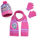 L.O.L. Surprise! Hat Scarf and Gloves Set Warm Bobble Hat Knit Scarf Winter Gloves Winter Accessories Gifts for Girls