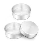 Cake Tin, Onader 6 Inch Round Cake Tins, 3PCS Stainless Steel Cake Pan Tray for Baking, Bakeware Set for Birthday Christmas Wedding Layer Cakes, Heavy Duty & Healthy, Mirror Finished & Dishwasher Safe