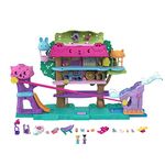 Polly Pocket Doll House with 2 Micro Dolls and Accessories, Toy Car, Doll Furniture and 4 Pets, Expandable Pet Adventure House