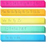 100 Pack Colored Sentence Strips for Teacher Supplies, Classroom, Lined Paper Borders for Writing Words (5 Colors, 3 x 24 in)