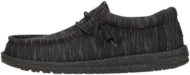 Hey Dude Men's Wally Stretch Fleece Midnight Size 12, Men’s Shoes, Men's Slip-on Loafers, Comfortable & Light-Weight