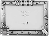 LASODY Metal Dog Photo Picture Tabletop Frame for Dog Woof Picture frame Dog House Picture frame-Dog Photo Gift