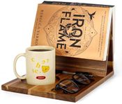 3HQ Wooden Book Holder Stand for Page Rest, Unique Book Nook Reading Valet with Cup, Glasses & Pen Holder, Book Lovers Gift Ideas