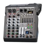 Professional Audio Mixer, TKLBLS Sound Board Mixing Console with 4 Channel 99-Bit DSP, 7-Band Eq Output, Digital MP3 Computer Input, 48V Phantom Power Stereo, DJ Mixers Board for Recording, Live Strea