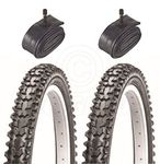 Vancom 2 Bicycle Tyres Bike Tires - BMX/Off Road - 16 x 2.10 - With Schrader Tubes