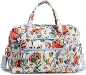 Vera Bradley Women's Cotton Weekender Travel Bag, Sea Air Floral - Recycled Cotton, One Size