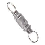 Quick Release Keychain,Titanium Detachable Dual Key Ring, Pull Apart Key Ring Car Key Holder,Secure Key Attachment to Bag Purse & Belt