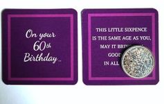 60th BIRTHDAY GIFT 1964 LUCKY SIXPENCE PRESENT CELEBRATION BIRTH YEAR Unique gift for Dad Mum and friends -2024…The Sixpence Seller