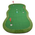 Chriiena Golf Putting Green, Practice Putting Green Mat , Large Professional Golfing Training Mat for Indoor Outdoor (Putting green-5X10ft)