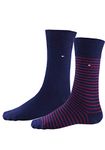 Tommy Hilfiger Mens Classic CLSSC SOCK, Navy / Red, 9-11 UK