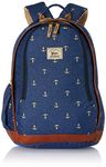 Gear Anchor Triumph 30L Medium Water Resistant School Bag/College Bag/Daypack/Casual Standard Backpack For Girls/Boys/Men/Women (Blue-Beige)