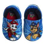 Nickelodeon Paw Patrol Boys Plush Slip On Slippers, Size 5-6 Toddler, Blue