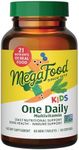 MegaFood Kids One Daily Multivitamin - Convenient Mini Multivitamin for Kids - with Zinc, Vitamins C, B & D - Vegetarian, Gluten Free, Non GMO - 60 Tablets, 60 Servings