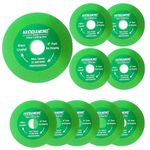 AK DIAMOND Glass Cutting Disc, 4 Inch Glass Ceramic Cutting Disc for Angle Grinder, Diamond Ultra-Thin Saw Blade for Smooth Cutting, Grinding of Glass,Crystal, Wine Bottles, Tile (Green, 1 Pack) (10)