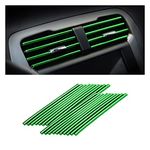 20 Pcs Car Air Conditioner Decoration Strip for Vent Outlet, Bendable Car Vent Outlet Trim Decoration, Fit for All Straight Air Vent Outlet Decoration Car Interior Acessories (Green)