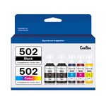 Compatible 502 High Capacity (5 Bottles) Refill Ink Bottle Replacement for Epson Compatible 502 Ink Refill Bottles (Not Sublimation Ink)Use for EcoTank ET-2850 ET-3830 ET-3850 ET-2760 ET-3760 ET-15000