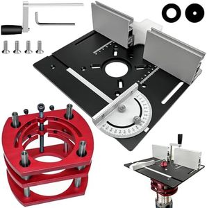 Kit défonceuse Sur Table Aluminium, 65 mm De DiamèTre Défonceuse Sous Table Routeur Lift, Table Défonceuse Kit pour Rainures Et Bordures De Table (Aluminium)