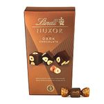 Lindt Nuxor Rich Gianduja Dark Chocolate Ganache With Whole Roasted Hazelnuts Box, 165g - Gift Present or Sharing Box - Birthday, Celebrations, Congratulations, Thank you