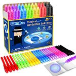 GIFTINBOX Invisible Ink Pen, 28PCS Spy Pen for Kids with UV Light Magic Marker for Secret Message, Valentine Party Favors Set for Kids, Classroom Prize Exchange Gift for Students, Valentines Gift for Kids Boys Girls