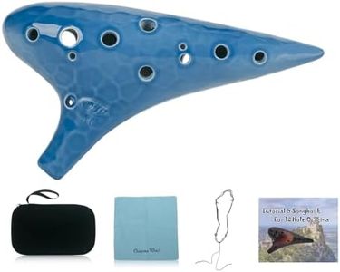 OcarinaWind® "Ocean Wave" Professional 12 Hole Ceramic Ocarina,Tenor C Ocarina,ice Crack Craft,alto C,Christmas Gift Idea