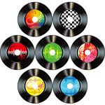 Boao 35 Pieces 7 Inch 1950's Records Decorations Rock and Roll Music Party Decorations 70's Wall Vinyl Records for Disco Birthday Music Theme Party Decoration