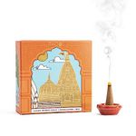 PHOOL LUXURY INCENSE Kashi Vishwanath Incense Cone - Sandalwood | Special Char Dham Yatra Pack | Pack Of 40 Chandan Dhoop Cones | 100% Natural Certified Flowers Offered At Shri Kashi Vishwanath Temple