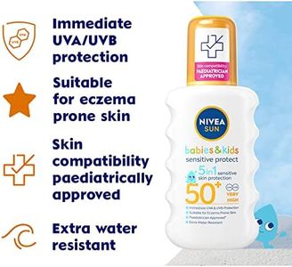 NIVEA SUN Kids SPF 50+ Sensitive Sunscreen Spray, 200ml – Immediate Protection