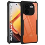 TheGiftKart Shockproof Crystal Clear Back Cover Case for iQOO Z9s Pro 5G / Vivo T3 Pro 5G | 360 Degree Protection | Protective Design | Transparent Back Case for iQOO Z9s Pro (PC & TPU, Black Bumper)