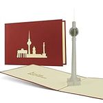 Gift voucher for travel to Berlin, Berlin excursion, TV tower, souvenir, beautiful pop-up card A14