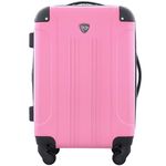 Travelers Club Chicago Hardside Expandable Spinner Luggages, Hot Pink, 20" Carry-On, Chicago Hardside Expandable Spinner Luggage