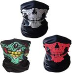 CBValleyol 3 Piece Multifunctional Motorcycle Face Mask,Breathable Seamless Tube Face Shield Ski Mask