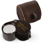 Ade Advanced Optics 2021TB 20x by 21 mm Triplet Professional Jewelers Loupe, Black with Leather Case
