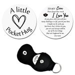 To My Son Gifts from Mom Son I Love You Gifts for Him Pocket Hug Token Keychain Gifts for Son Long Distance Inspirational Gifts for Men Teen Boys Son Graduation Christmas Birthday Gifts for Men Male