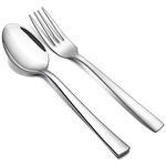 Kodenipr Club Stainless Steel Dinner Spoon Set & Fork Set 12 Pieces,Length 19.6cm,Set of 12 Contains (Spoon Set of 6 & Fork Set of 6)