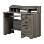 South Shore Versa Computer Desk with Hutch, Gray Maple