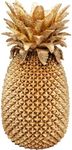 Kare Design Decorative Vase Pineapple, gold, ployresin, vase in pineapple shape, handmade, room decor, home decor for living room, bedroom, 49,5x24,5x24,5cm (H/W/D)