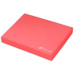 ProsourceFit Exercise Balance Pad – Large Cushioned Non-Slip Foam Mat & Knee Pad for Fitness, Stability Training, Physical Therapy, Yoga 15"x19", Red