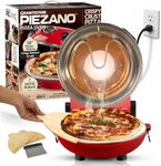 PIEZANO Crispy Crust Pizza Oven by Granitestone – Electric Pizza Oven Indoor Portable, 12 Inch Indoor Pizza Oven Countertop, Pizza Maker Heats up to 800˚F for Stone Baked Pizza at Home - Red