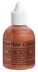 Sugarflair Rose Gold Glitter Airbrush Colour - Food Colouring Edible Airbrush Paint for Cakes, Cupcakes, Icing and Cake Decorations - 60ml