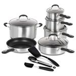 Cuisinart Advantage® 55-14BSC Nonstick 14pc Aluminum Cookware Set, Brushed Silver