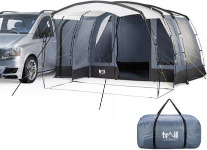 Trail Langley Campervan Driveaway Awning – UPF50+, 5000mm Waterproof, Side Tent with Groundsheet, Windows, Front Canopy, 180-210cm Height
