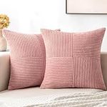 MIULEE Blush Pink Corduroy Pillow C