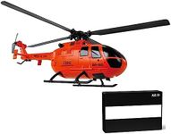 KKXX Remote Control Helicopter, 2.4G 4CH Single-Rotor RC BO105 Armed Helicopter Model Military Aircraft Toy with USB Charger Gift for Adults Kids(RTF/Orange)