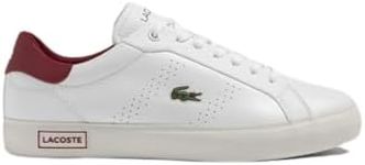 Lacoste Men's Powercourt 2.0 123 1 SMA Sneaker, White/Red, 11 US