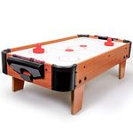 Albert Austin Large Air Hockey Table | Lightweight Portable Air Hockey Table For Home School And Office | Battery Powered Wooden Table Top Game For Adults And Kids