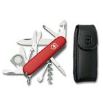 Victorinox Swiss Army Explorer Pocket Knife with Pouch, Red