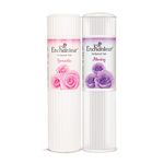 Enchanteur Alluring Perfumed Talc with Classic Notes of Roses and Exotic Irises, 250 g & Enchanteur Romantic Perfumed Talc for Women, 250g with Roses & Jasmine Extracts