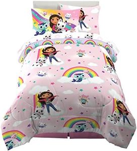 Franco Gabby's Dollhouse Kids Bedding Super Soft Comforter and Sheet Set with Sham, 5 Piece Twin Size, (Official Licensed Product)