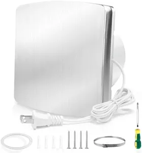 WiseWater Bathroom Exhaust Fan 140CFM 35 dB 6” Duct 7.6" Panel Extractor Fan, Ceiling&Wall Mounted Ventilation Fan for Bathroom, Laundry Room, Bedroom, Office